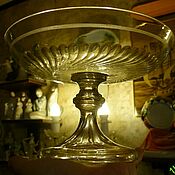 Винтаж handmade. Livemaster - original item Vase on stem. Colorless ANTIQUE glass, late 19th century. Handmade.