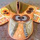 Set oven gloves 'Three owls'. Potholders. Wonderful rukodelki. Online shopping on My Livemaster.  Фото №2