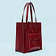 Сумка из кожи красного цвета "Рим". Классическая сумка. Кожаные сумки ALSWA. Интернет-магазин Ярмарка Мастеров.  Фото №2