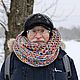 Радужный снуд крупной вязки в два оборота. Снуды. IRINA GRUDKINA Handmade Knitwear. Ярмарка Мастеров.  Фото №12