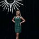 Экошуба и платье Aventurine , премиум класс. Шубы. Одежда и аксессуары Батик ANN LOOK. Ярмарка Мастеров.  Фото №12