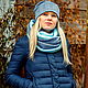 Beanie hat and Snood in two turns ' Morozko'. Headwear Sets. Olga Lado. My Livemaster. Фото №5