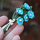 Brooch 'Bouquet of forget-me-nots', Brooches, Pavlovsky Posad,  Фото №1