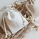 7h9cm. Set of 30pcs. Linen, beige and white pouches. Bonbonniere. Linenville. Online shopping on My Livemaster.  Фото №2
