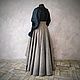 Sun skirt made of linen with an asymmetrical bottom, Skirts, Kemerovo,  Фото №1
