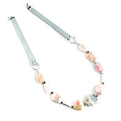 Украшения handmade. Livemaster - original item Necklace with pink opal 