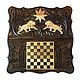 Backgammon handmade 'Lions' Art. .034, Backgammon and checkers, Moscow,  Фото №1