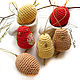 Set: 3 birds 3 eggs 5,5cm knitted, Eggs, Moscow,  Фото №1