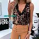 Блузка  Атлас Армани LEOPARD Exclusive с кружевом Шантильи, Блузки, Москва,  Фото №1