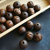 Материалы для творчества handmade. Livemaster - original item Beads wood Rosewood hand carving ball 25mm. Handmade.