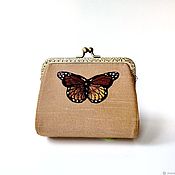 Сумки и аксессуары handmade. Livemaster - original item Wallet coin Autumn butterfly. Handmade.