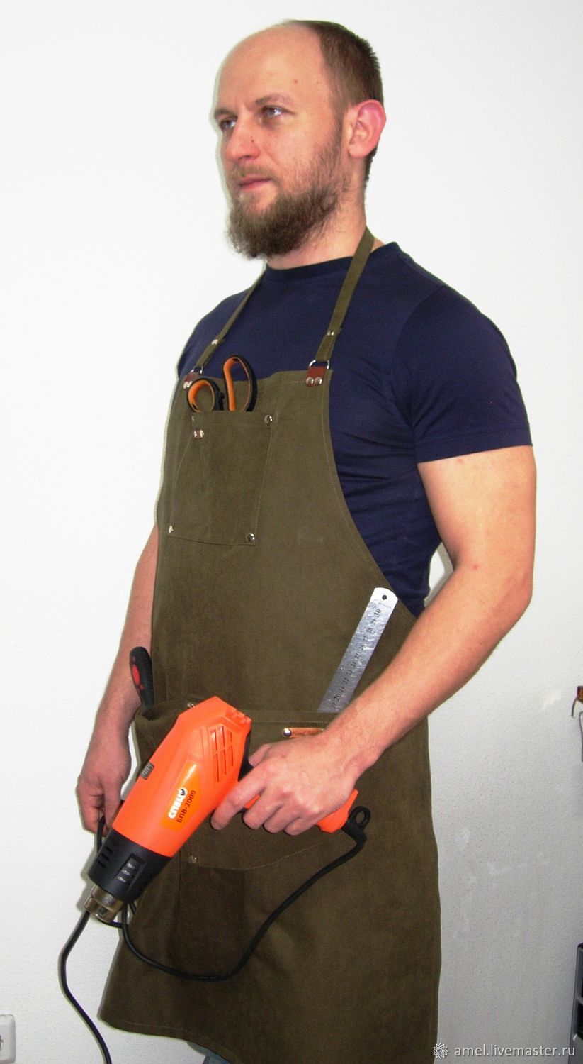Men's apron for work, barbecue,workshop, Aprons, Izhevsk,  Фото №1