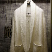 Одежда handmade. Livemaster - original item Cardigan oversize ( white ). Handmade.