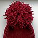 Заказать Вязаная шапка с помпоном 52-54-56 см. Aнжелика (KnitingA). Ярмарка Мастеров. . Шапки Фото №3