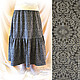 Skirt boho 'Jacquard-olive'made from Italian viscose,long,fall, Skirts, Mytishchi,  Фото №1