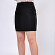 Order Skirt black mini wool trim rhinestones sequins size 46. Tolkoyubki. Livemaster. . Skirts Фото №3