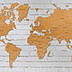 Карта мира без покрытия из фанеры 6 мм, Фотокартины, Санкт-Петербург,  Фото №1