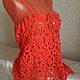 Order Openwork skirt-top 'Orange summer' handmade. hand knitting from Galina Akhmedova. Livemaster. . Skirts Фото №3