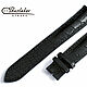 Black 19mm Crocodile Leather Watch Strap, Watch Straps, Krasnodar,  Фото №1