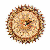 Для дома и интерьера handmade. Livemaster - original item Wooden wall clock medium 