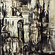 Order Original  unique abstract black and white painting City requiem. Art Gallery by Natlya Zhdanova. Livemaster. . Pictures Фото №3
