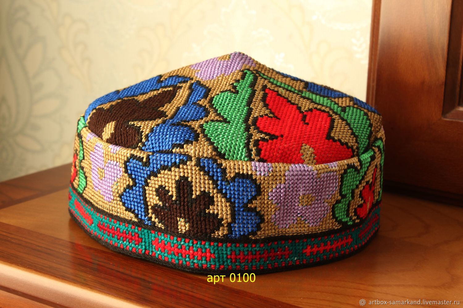 Тюбетейка узбекская, полностью вышитая, куфи шапка купить в интернет ...