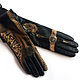 Black leather steampunk gloves. Custom order for Ekaterina, Gloves, Trakai,  Фото №1
