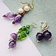 Earrings classic: lilac, Earrings, Moscow,  Фото №1