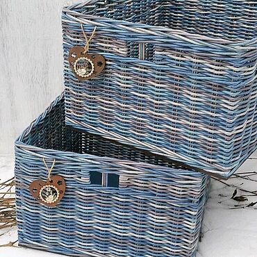Для дома и интерьера ручной работы. Ярмарка Мастеров - ручная работа Плетеные  короба  для хранения.. Handmade.