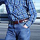 Men's leather belt ' Red Wood». Straps. CRAZY RHYTHM bags (TP handmade). My Livemaster. Фото №6