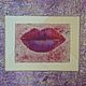 Painting pastel - lips. Pictures. paintmart (oikos). Online shopping on My Livemaster.  Фото №2