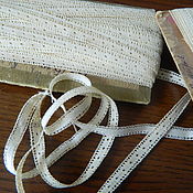Винтаж: Антикварная скатерть льняная с филейным кружевом