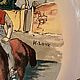 Винтаж: Тарелка OBERNAI КОНИ НА ВОДОПОЕ. 21 см. Sarreguemines. Франция. Тарелки винтажные. Французский винтаж. Ярмарка Мастеров.  Фото №6