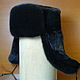 Hat with ear-flaps from fur of the European mink. Selemeneva. Hat with ear flaps. Mishan (mishan). My Livemaster. Фото №5