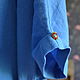 Льняное платье васильковое c винтажной вышивкой. Платья. Maya Moliq. Ярмарка Мастеров.  Фото №6