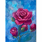 Картины и панно handmade. Livemaster - original item Oil painting Roses. Painting bouquet of flowers on canvas. Handmade.
