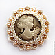 Handmade jewelry. Series of brooches `Cameos for ladies`. Sold.
