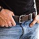 Brown genuine leather belt. Straps. qualitas. Online shopping on My Livemaster.  Фото №2