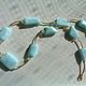 Necklace larimar and moonstone AA with silver-gilt. Necklace. marusjy. My Livemaster. Фото №6