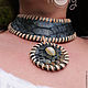 Заказать Кожаное колье "Sea Shell Queen". HolyCowChic. Ярмарка Мастеров. . Колье Фото №3