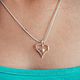 Love volleyball sterling silver pendant