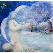 "Зимний сон"  картина из шерсти