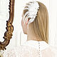 Bridal comb with feathers 'Angel inside me'. Hair Decoration. Eni-e. Online shopping on My Livemaster.  Фото №2
