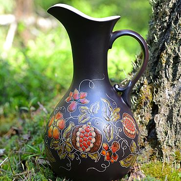 Посуда ручной работы. Ярмарка Мастеров - ручная работа Кувшин "Гранатовый". Handmade.