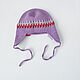 Order Children's hats: warm woolen, lilac for girls. babyshop. Livemaster. . Baby hat Фото №3