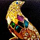 Винтаж: Брошь Попугай, bijoux de couture от модного дома  Carven, Франция. Броши винтажные. Кабинет фрау Кунст. Интернет-магазин Ярмарка Мастеров.  Фото №2