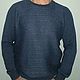 Джемпер " Джинс" 100% кашемир. Джемперы мужские. Вера / Kirshvery_knit (kirshvery) (kirshvery). Интернет-магазин Ярмарка Мастеров.  Фото №2