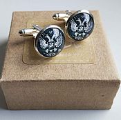 Украшения handmade. Livemaster - original item Cufflinks silver Emblem of the Russian Federation. Handmade.