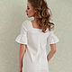 Linen dress 'Lady like' white, dress with lace made of linen. Dresses. mozaika-rus. Online shopping on My Livemaster.  Фото №2