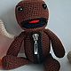 Сэкбой Вязаный человечек " Little big planet ". Мягкие игрушки. City-нити_161. Интернет-магазин Ярмарка Мастеров.  Фото №2